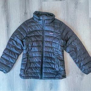 Patagonia Girls black down puffer size XL 14